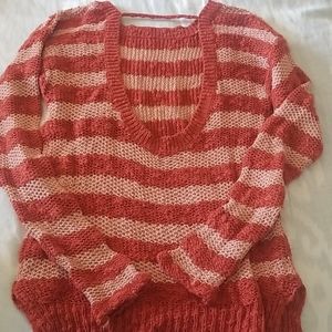 Open back long sleeve sweater